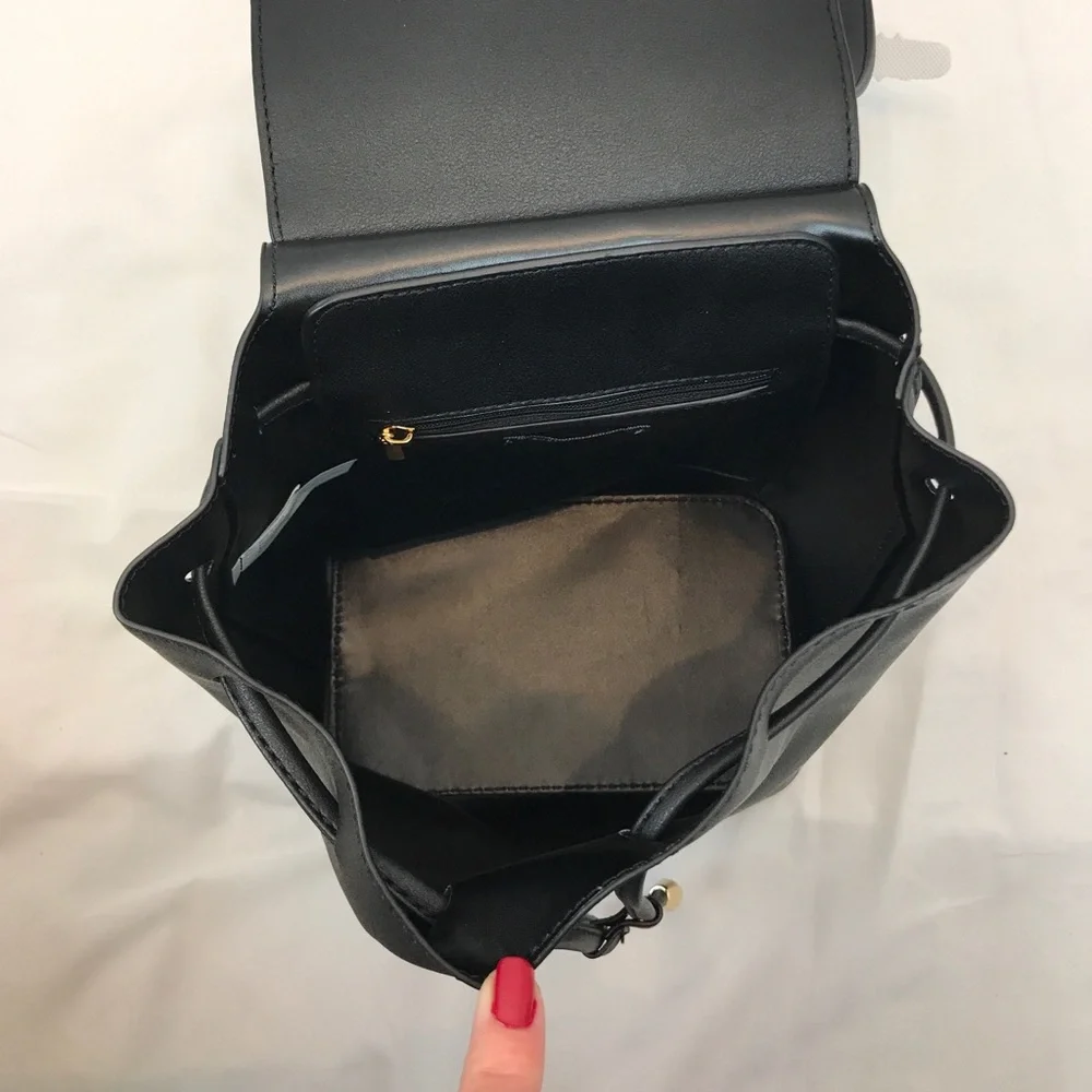 Wild Fable Black Backpack with Red Heart Handle